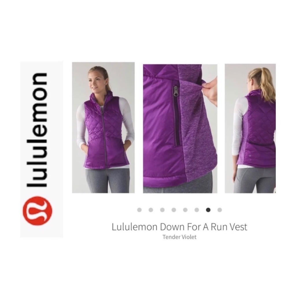 Lululemon Down For A Run Vest. Tender Violet. Sz 4